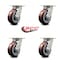 Service Caster 5 Inch Kingpinless Poly on Polyolefin Wheel Swivel Top Plate Caster SCC, 4PK SCC-KP30S520-PPUR-4 - alternate 5